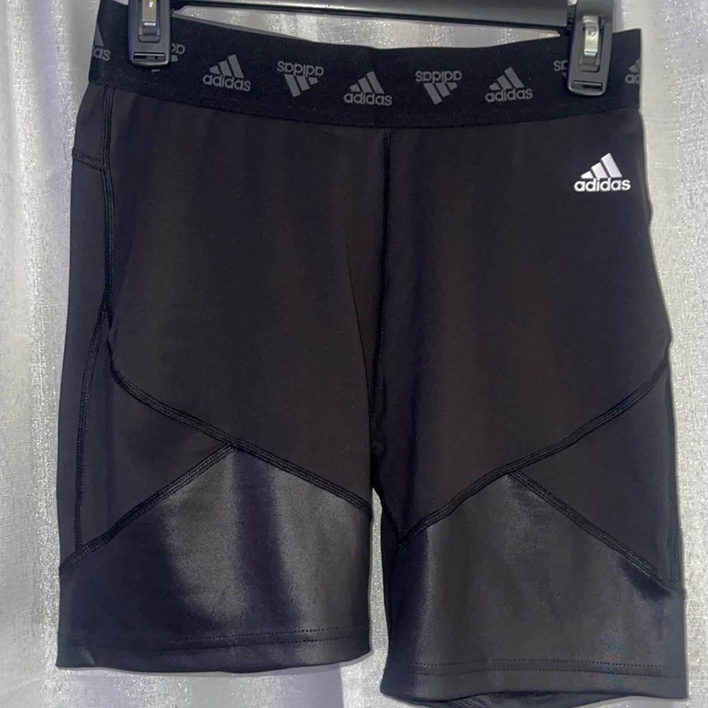 Black gently used adidas spandex shorts